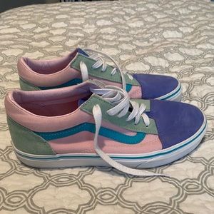 Pastel colorblock old skool vans